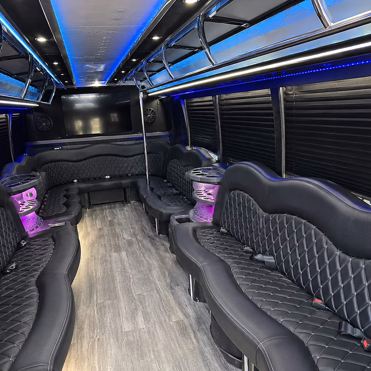 Boulder boulder bachelor bachelorette party bus rental party bus interior