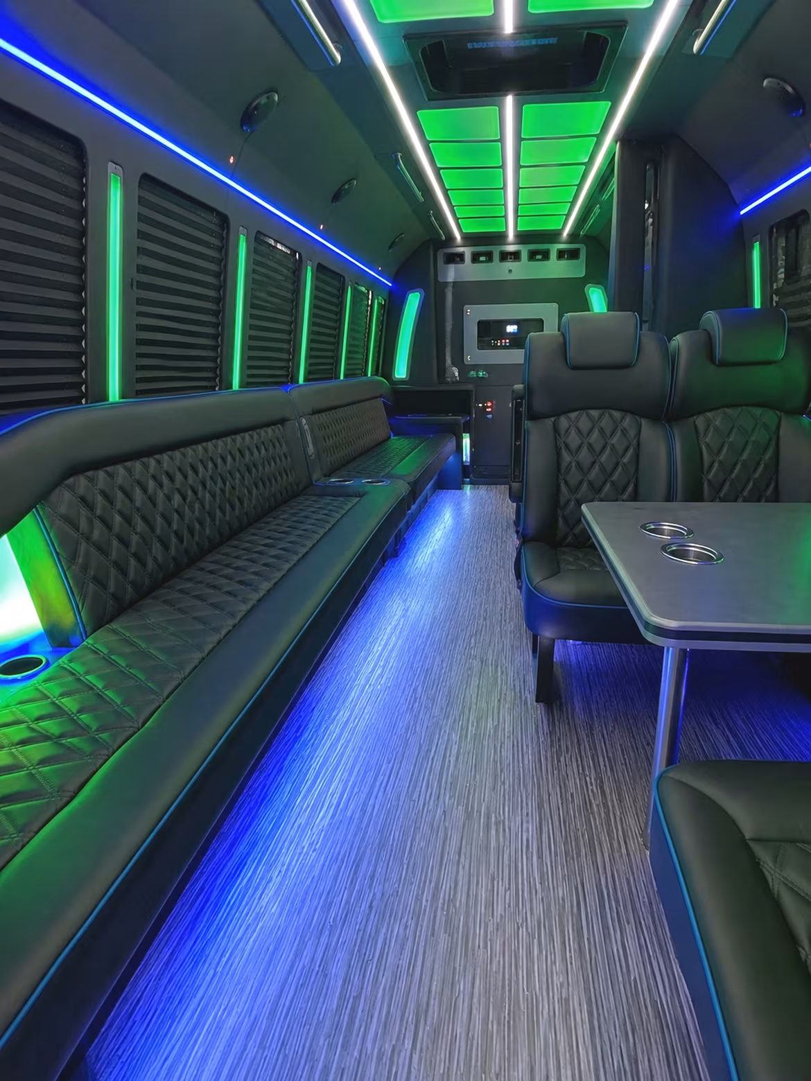 Boulder boulder private event party bus rental party bus interior