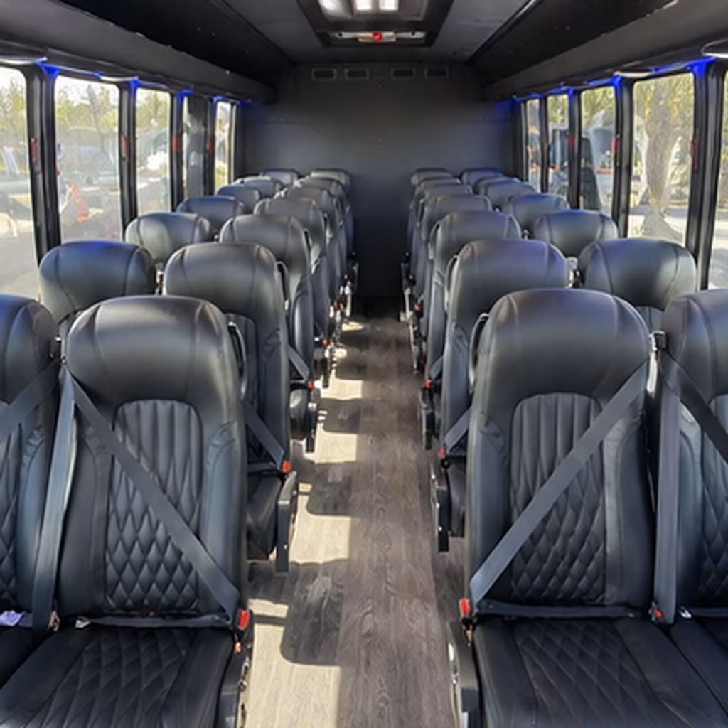 Boulder boulder school event bus rental party bus interior