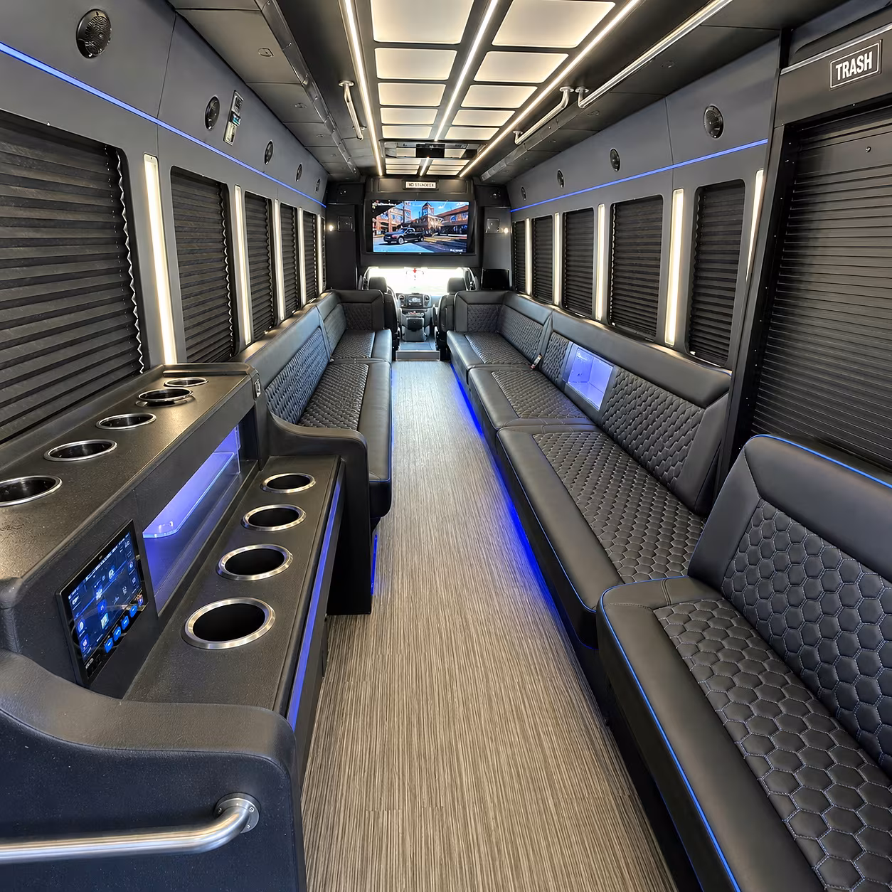 Boulder Sporting Event Transportation party bus interior