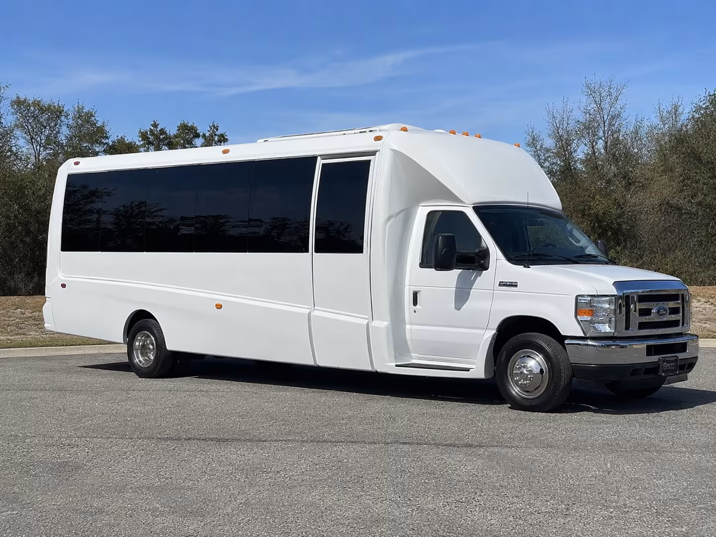 Interior of a party bus rental serving Boulder