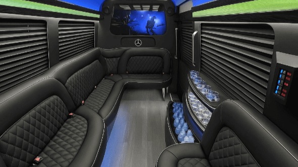 15 passenger party bus interior