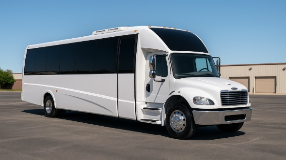 Exterior of Charter Bus Company Centennial's 25 Passenger Party Bus in Centennial