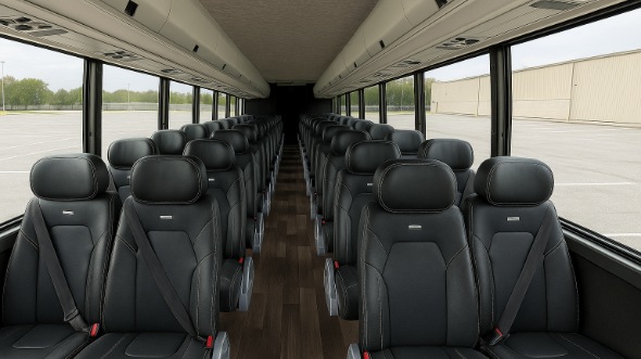 Interior of Charter Bus Company Boulder's 30 Passenger Minibus in Boulder