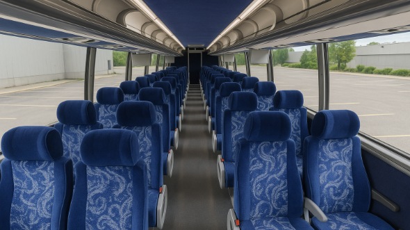 Interior of Charter Bus Company Boulder's 48 Passenger Charter Bus in Boulder