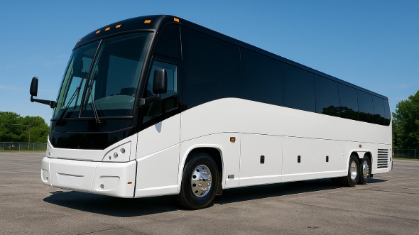 Exterior of Charter Bus Company Greeley's 50 Passenger Party Bus in Greeley