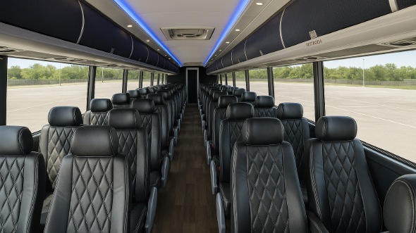 Interior of Charter Bus Company Boulder's ADA Charter Bus in Boulder